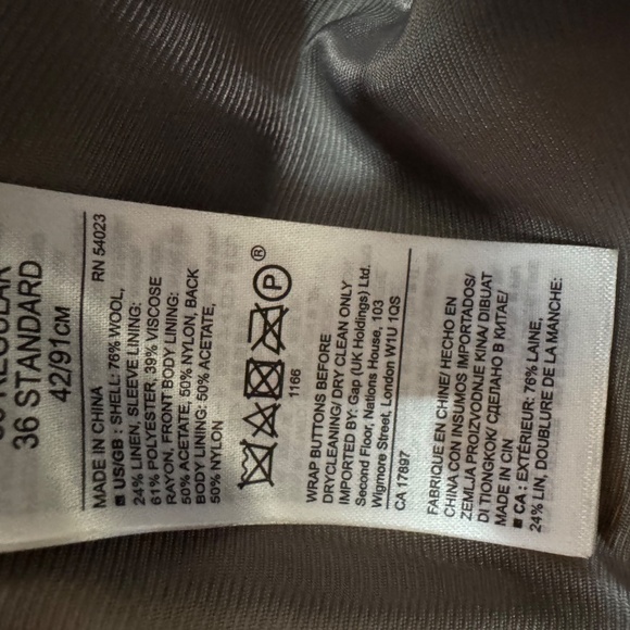 Men’s Plaid Suit Jacket (36R) | Banana Republic - Slim Fit Blazer - Picture 7 of 15